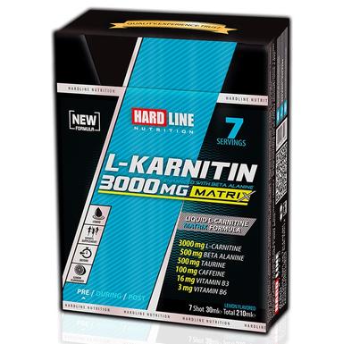 Hardline L-Karnitin Matrix 3000 mg 7 Ampül