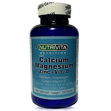 Nutrivita Nutrition Kalsiyum Magnezyum Çinko Vit.D3 150 gr 120 Tablet