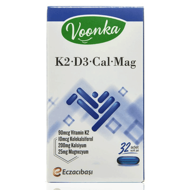 Voonka K2 D3 Cal Mag 32 Kapsül 