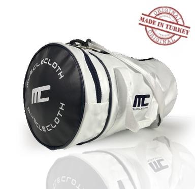MuscleCloth Silindir Spor Çanta Beyaz