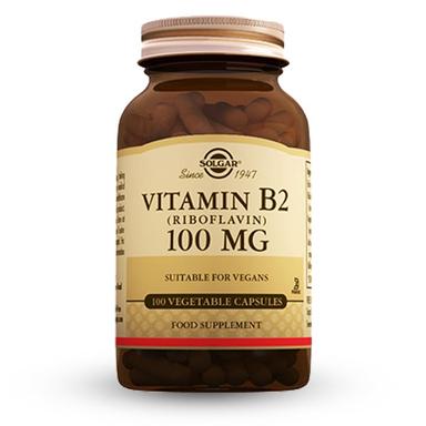 Solgar Vitamin B2 (Riboflavin) 100 mg 100 Kapsül