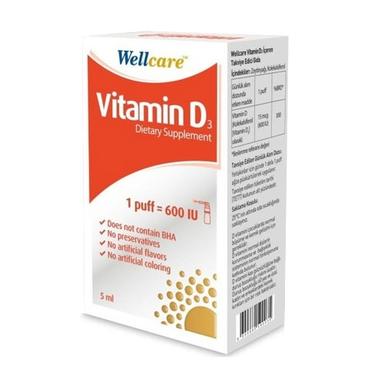 Wellcare Vitamin D3 600 IU 5 ml Sprey