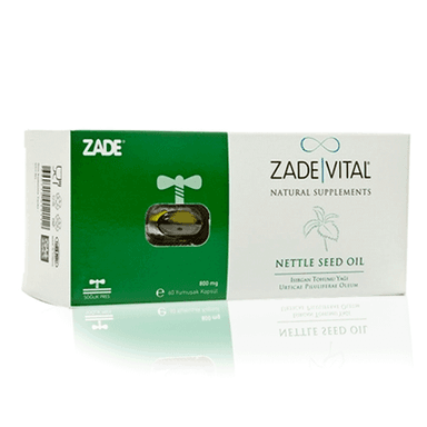Zade Vital Isırgan Tohumu Yağı 800 mg 60 Kapsül