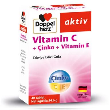 Doppelherz Vitamin C Çinko Vitamin E 40 Tablet