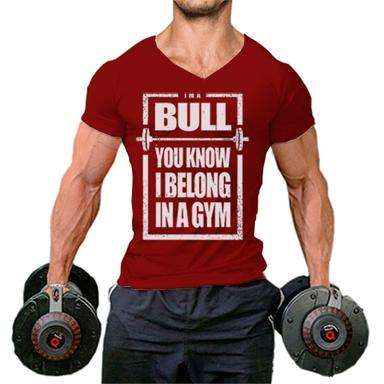 Fitbull Belong In A Gym T-Shirt Bordo