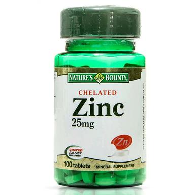 Nature's Bounty Chelated Zinc 25 mg 100 Tablet