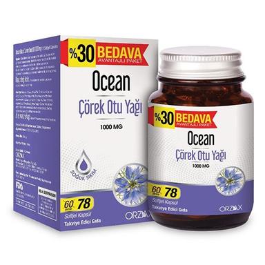 Ocean Çörek Otu Yağı 1000 mg 78 Kapsül