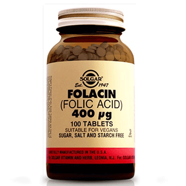 Solgar Folacin Folic Acid 400mg 100 Tablet