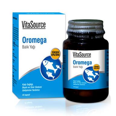 VitaSource Oromega Balık Yağı 1000 mg 45 Kapsül 